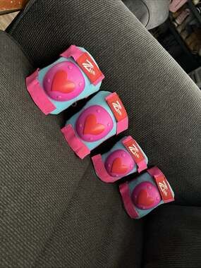 ZKids Knee Elbow Pad Set Protective Gear Ages 3-7 Pink Knee & Elbows